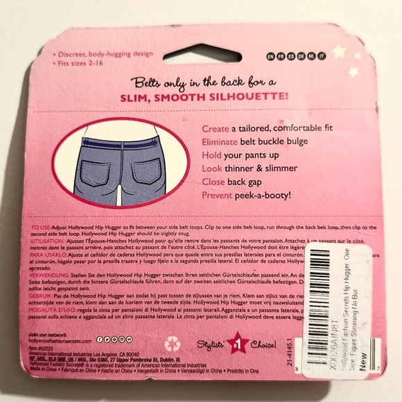 Hollywood Fashion Secrets Hip Hugger The No Belt No Bulk No Front Belt - Picture 2 of 2